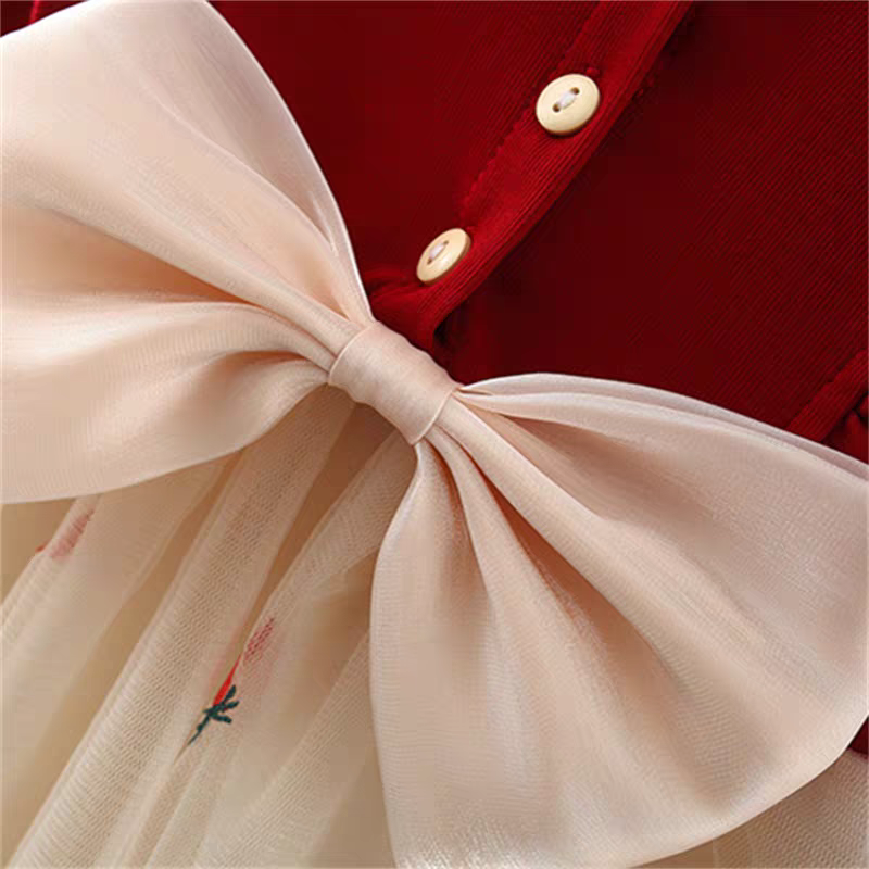 🍓 Cute Bunny Strawberry Baby Girl Party Dress 🎀