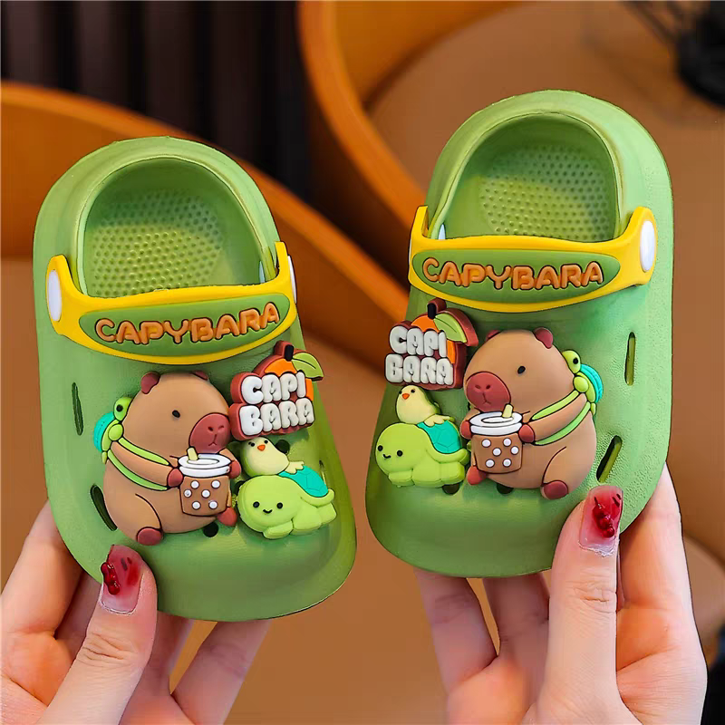 Trendy Unisex Kids Clogs – Lightweight Anti-Slip Cartoon Sandals for Boys & Girls (Pink, Yellow, White