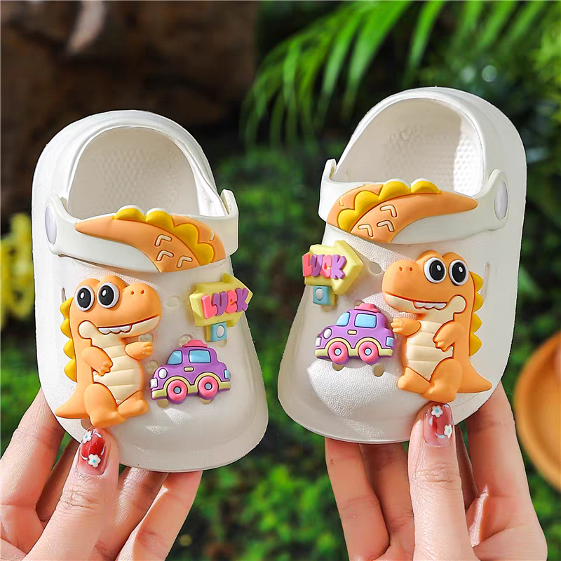 Cute Dinosaur Kids Clogs | Soft & Lightweight Baby Cartoon Sandals