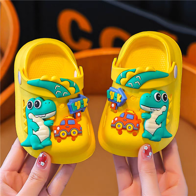 Cute Dinosaur Kids Clogs | Soft & Lightweight Baby Cartoon Sandals