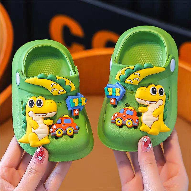 Cute Dinosaur Kids Clogs | Soft & Lightweight Baby Cartoon Sandals