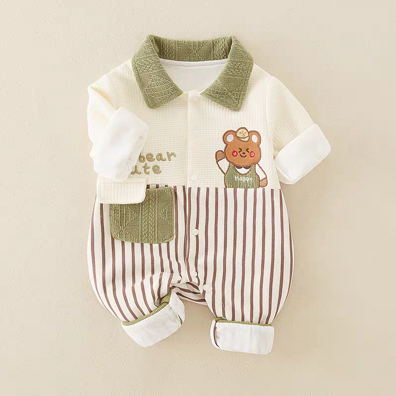 Cute Bear Baby Romper | All-Season Soft Cotton Outfit for Baby Boys & Girls