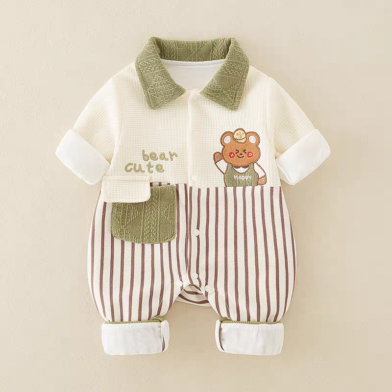 Cute Bear Baby Romper | All-Season Soft Cotton Outfit for Baby Boys & Girls