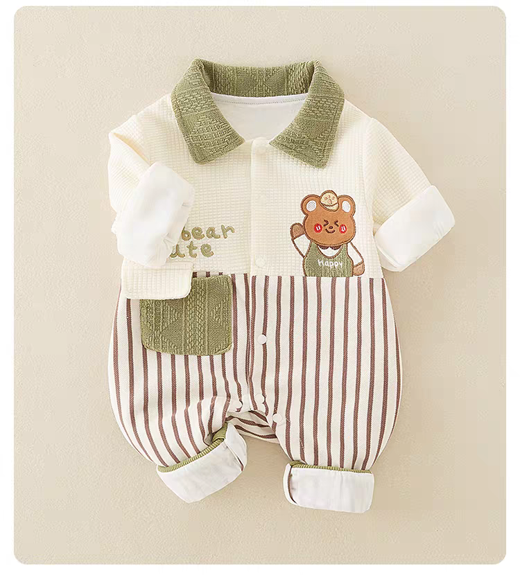Cute Bear Baby Romper | All-Season Soft Cotton Outfit for Baby Boys & Girls