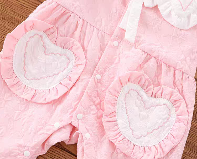 Cute Heart Baby Romper Set – Summer Soft Cotton Outfit 💖🌸