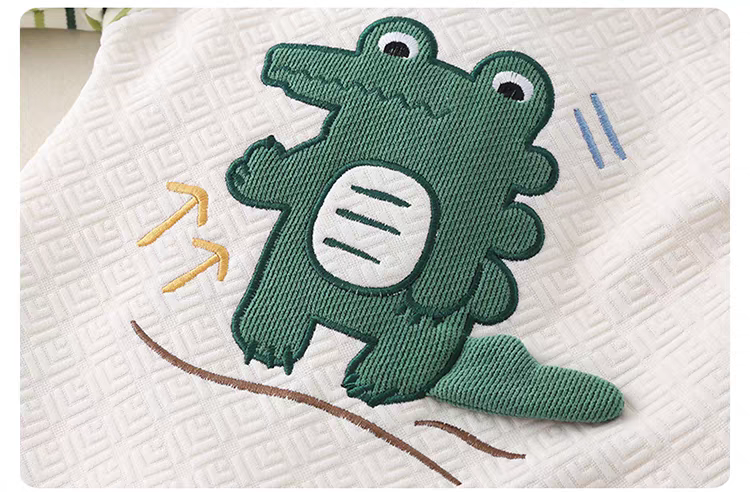 Baby Dino Crocodile Print Hooded Romper – Lightweight Summer Cotton Jumpsuit for Boys & Girls | Available in Green & Grey